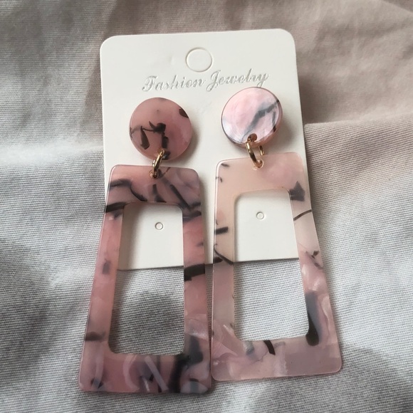Pink Dangle Earrings - Picture 2 of 5
